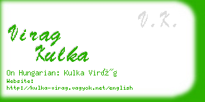 virag kulka business card